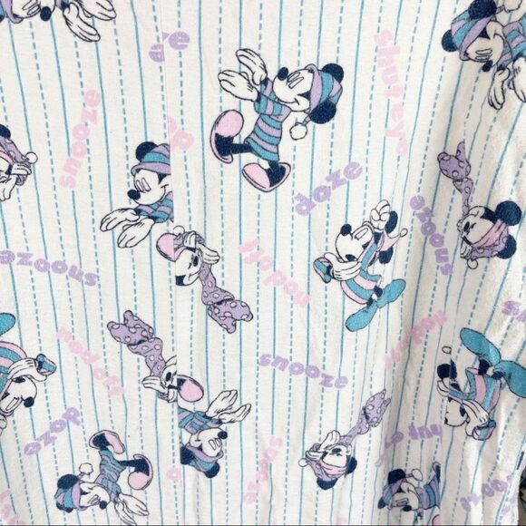 Vintage Disney Pjs One Piece Flannel Button Down Large - Picture 11 of 13